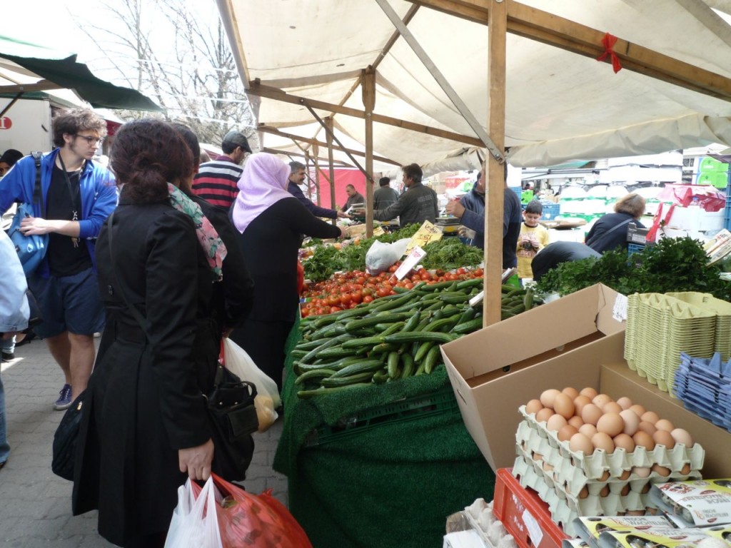 Udvalget af madvarer er stort på det tyrkiske marked.